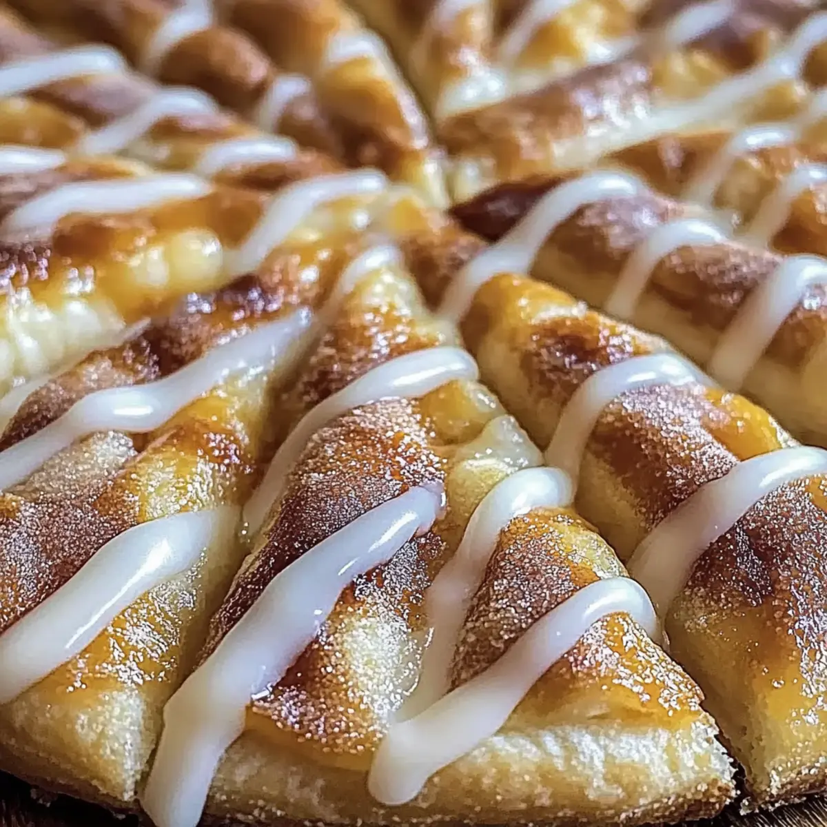 Sweet and Fluffy Cinnamon Sugar Pizza with Crescent Rolls