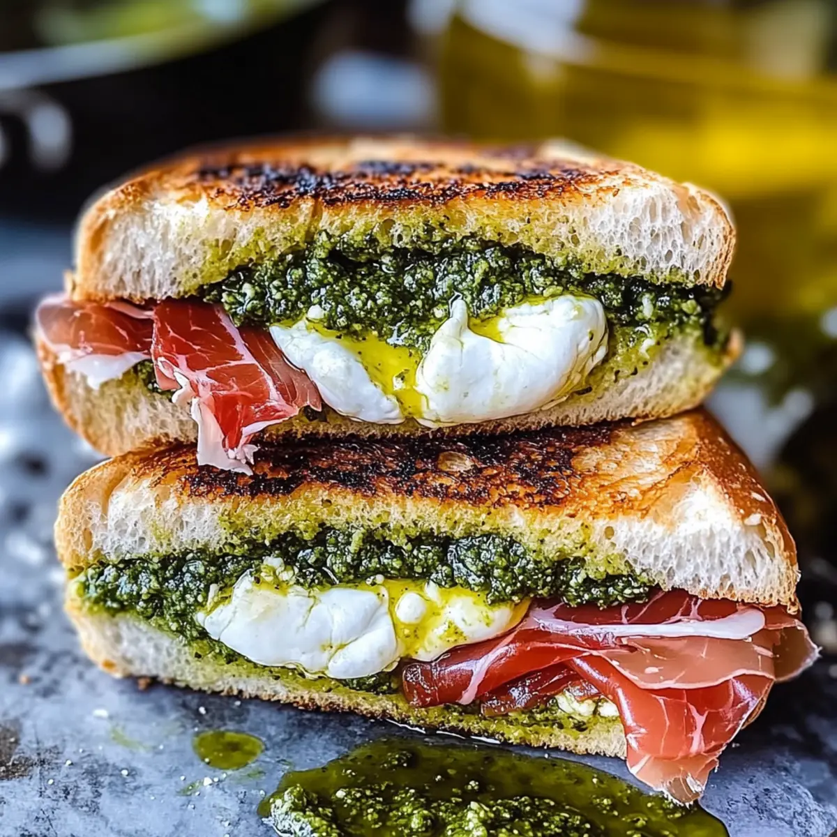 Delicious Burrata Pesto Sandwich for Quick Gourmet Lunches