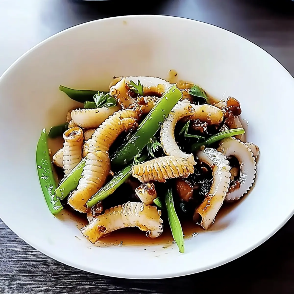 Savor This Quick Stir-fried Squid with Black Bean Delight!