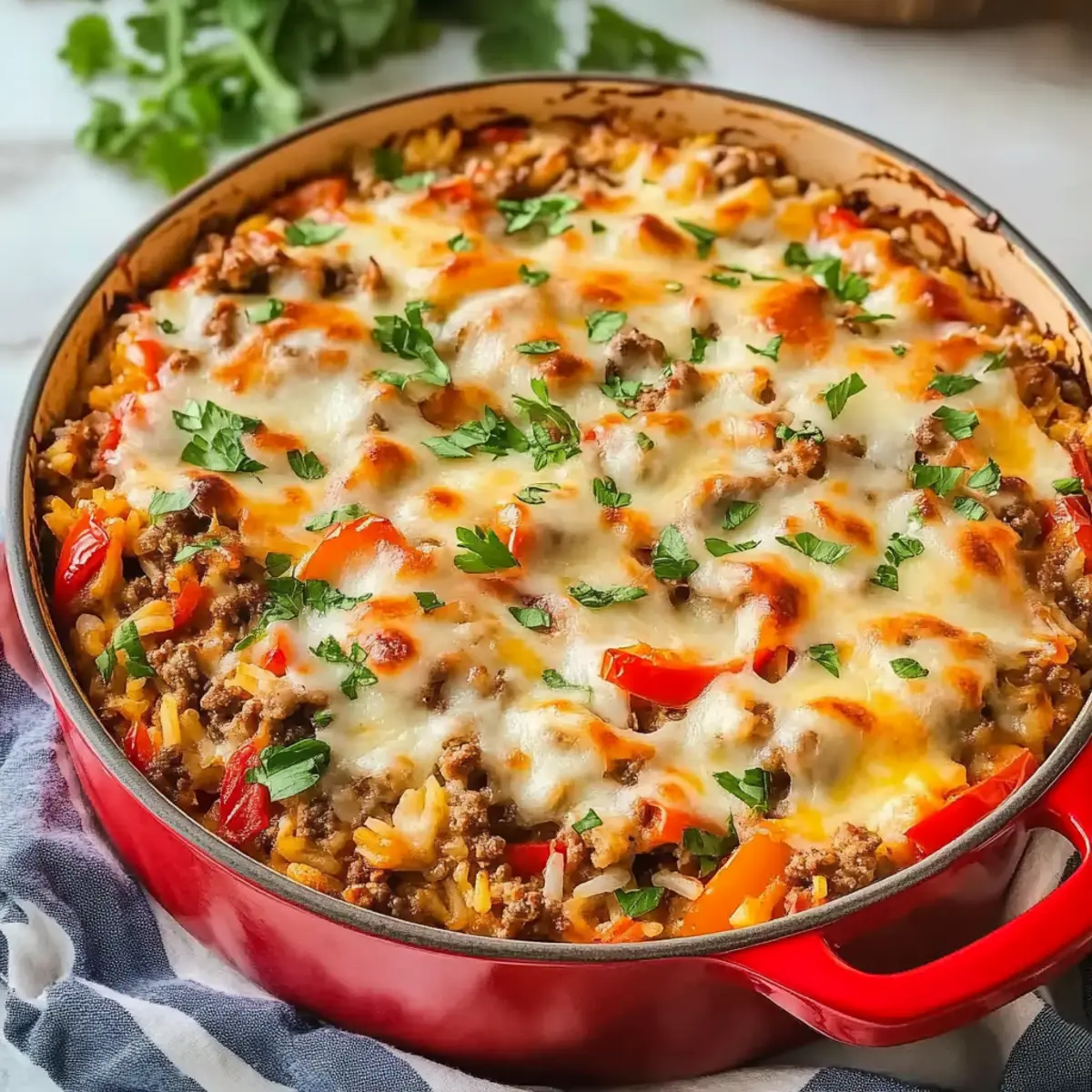 Irresistibly Comforting Stuffed Pepper Casserole Delight