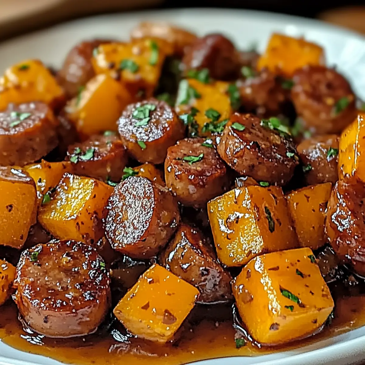 Sausage and Sweet Potatoes: A Cozy Honey Garlic Delight