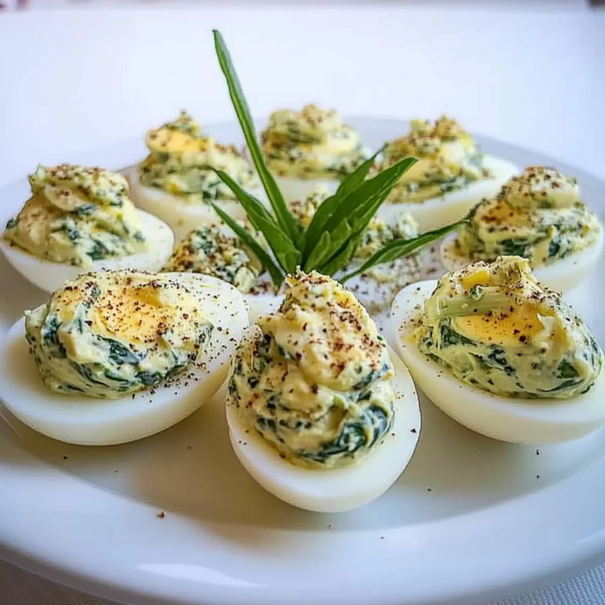 Keto Spinach Artichoke Deviled Eggs for Your Next Gathering
