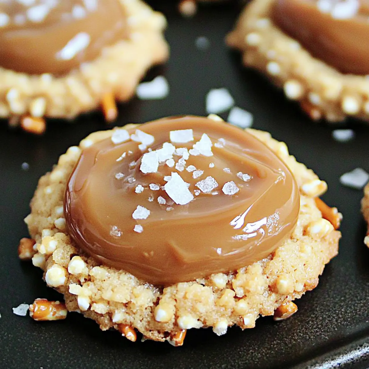 Salted Caramel Pretzel Thumbprint Cookies for Sweet Perfection