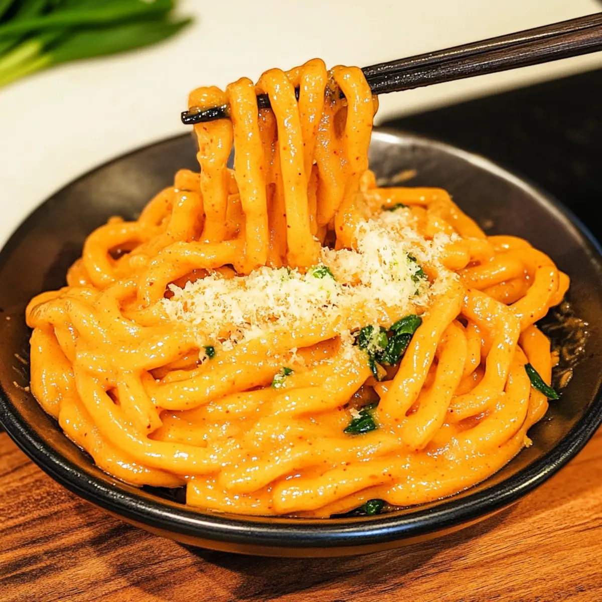 Spicy Creamy Gochujang Udon Noodles for Quick Comfort