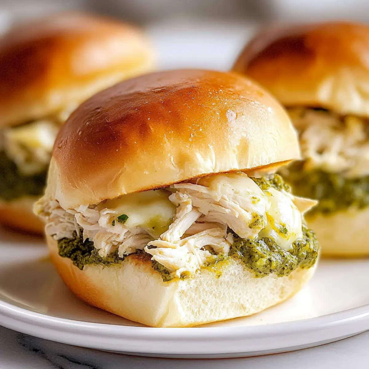 Cheesy Garlic Pesto Chicken Sliders Recipe for Easy Game Day Fun