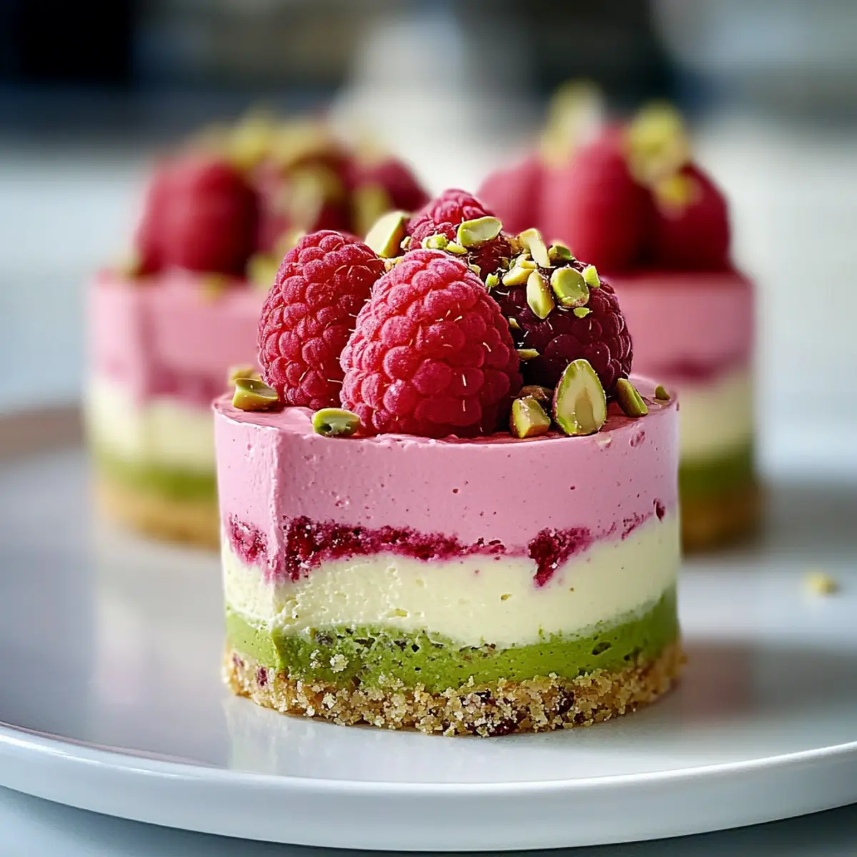 Raspberry and Pistachio Mousse Tartlets for a Sweet Escape
