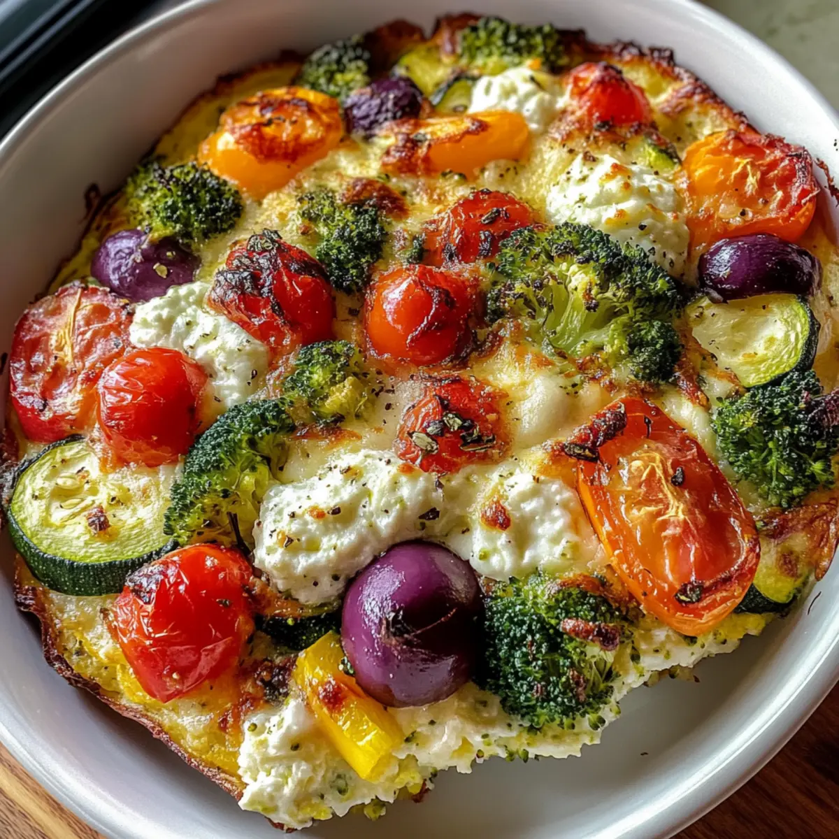 Easy High-Protein Veggie Bake with Cottage Cheese Delight