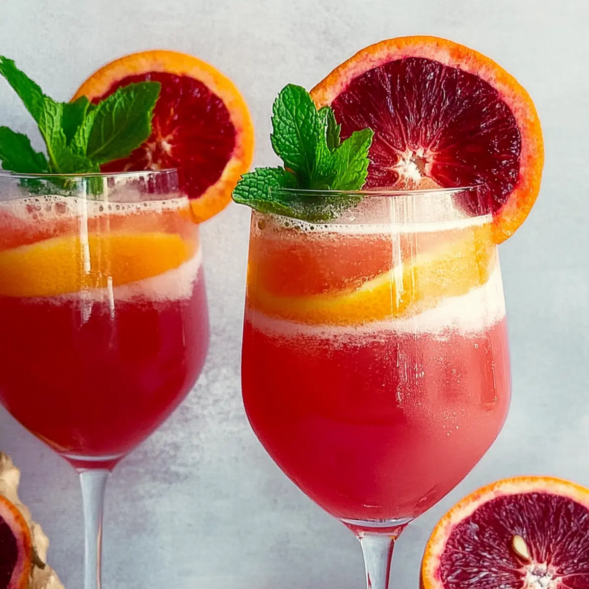 Refreshing Blood Orange Mocktail Spritzer for Winter Celebrations