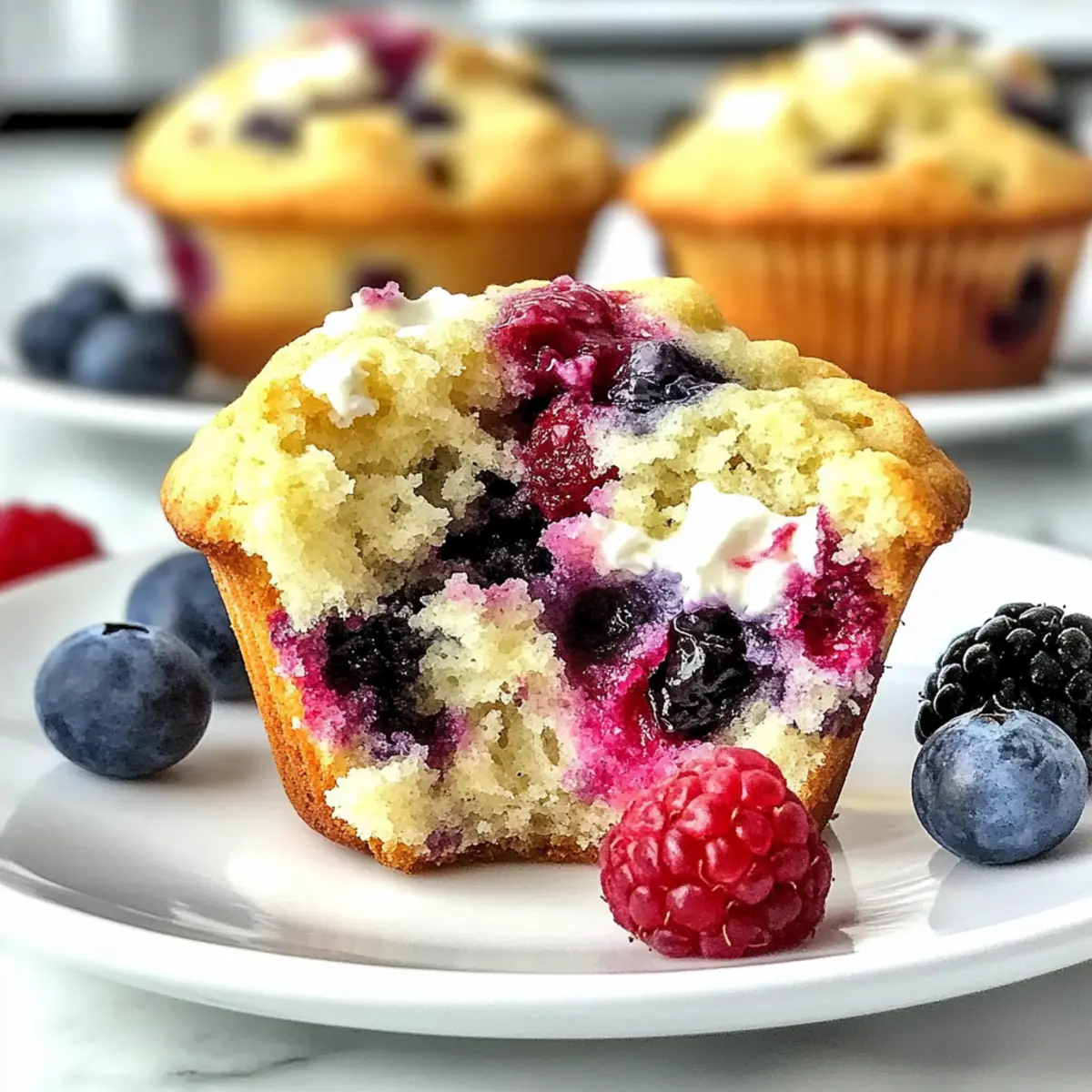 Moist Berry Cream Cheese Muffins That'll Brighten Your Mornings