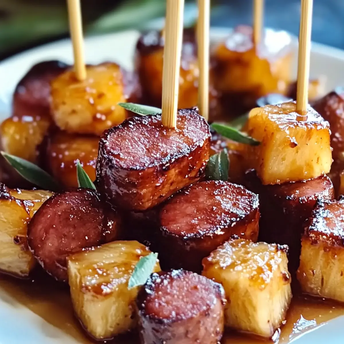 Glazed Kielbasa Pineapple Bites: A Sweet Crowd-Pleaser!