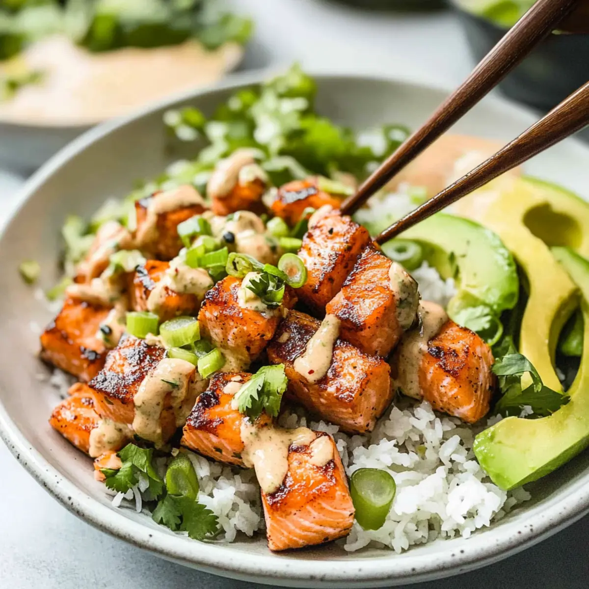 Irresistible Air Fryer Bang Bang Salmon Bites in 10 Minutes