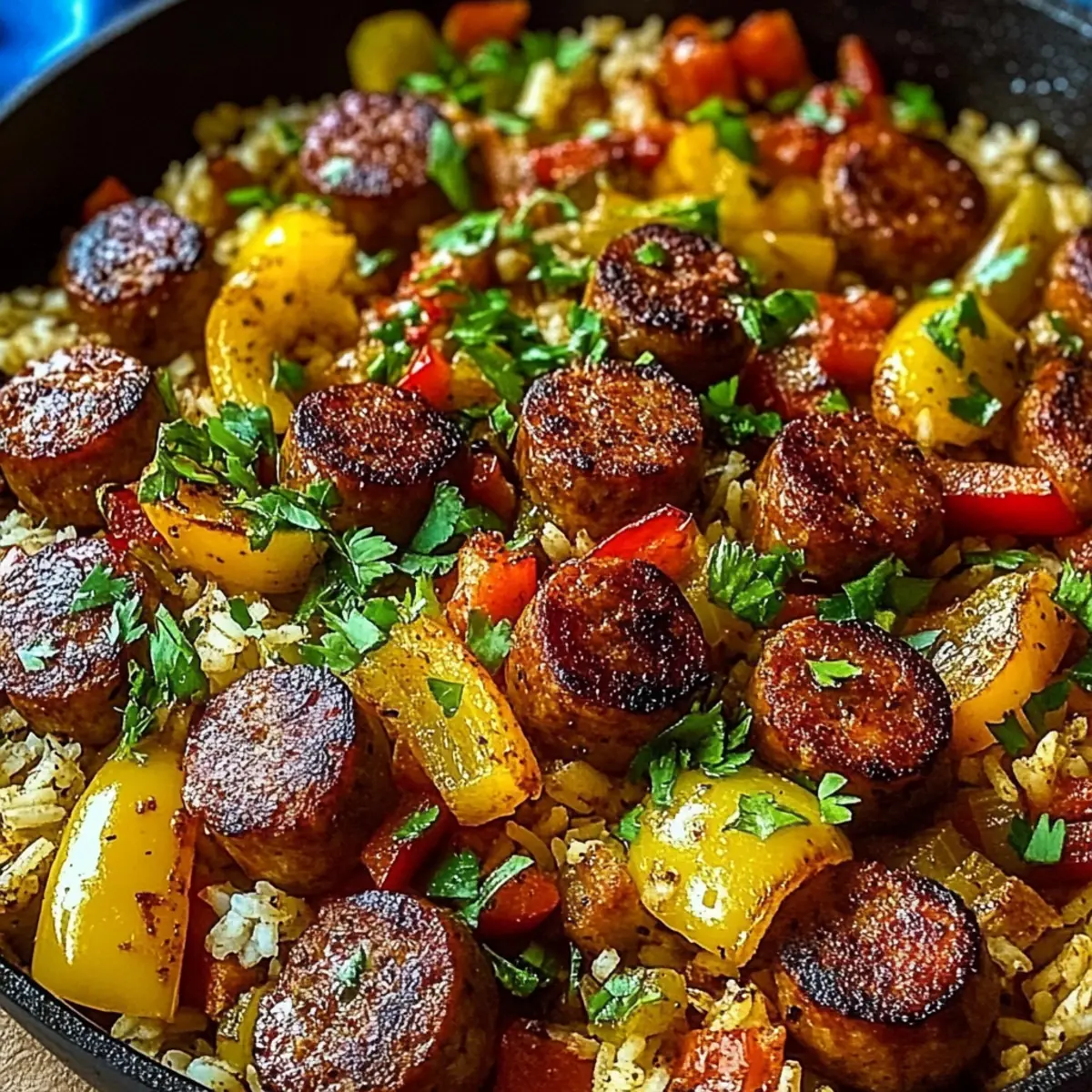 One-Pan Summer Sausage Skillet with Cajun Kick Delight
