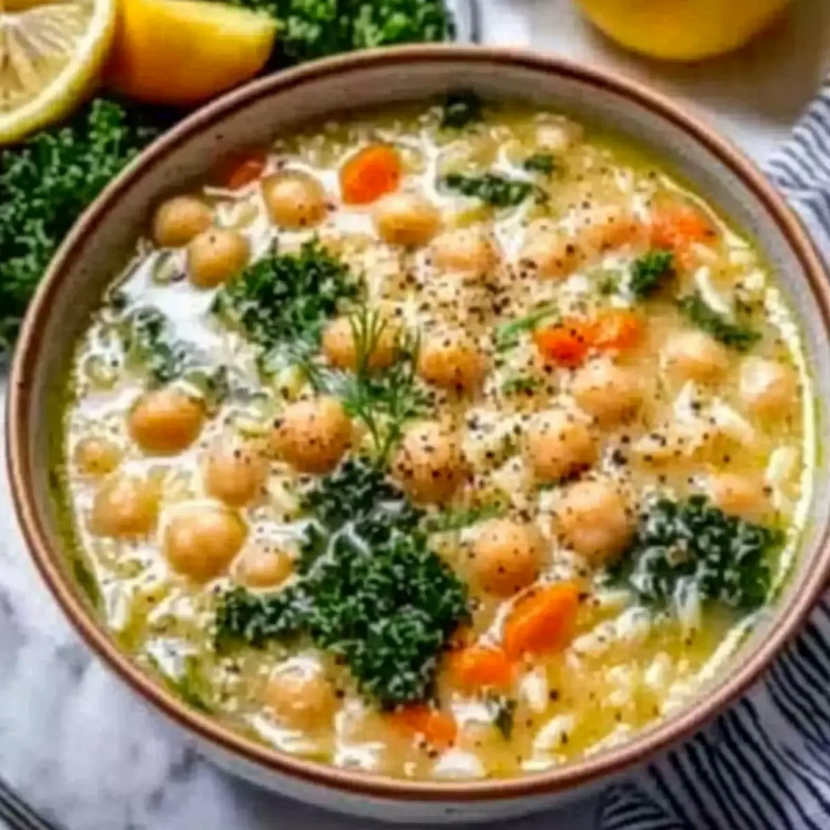 Lemony Greek Chickpea Soup Recipe: Comfort in Every Spoonful