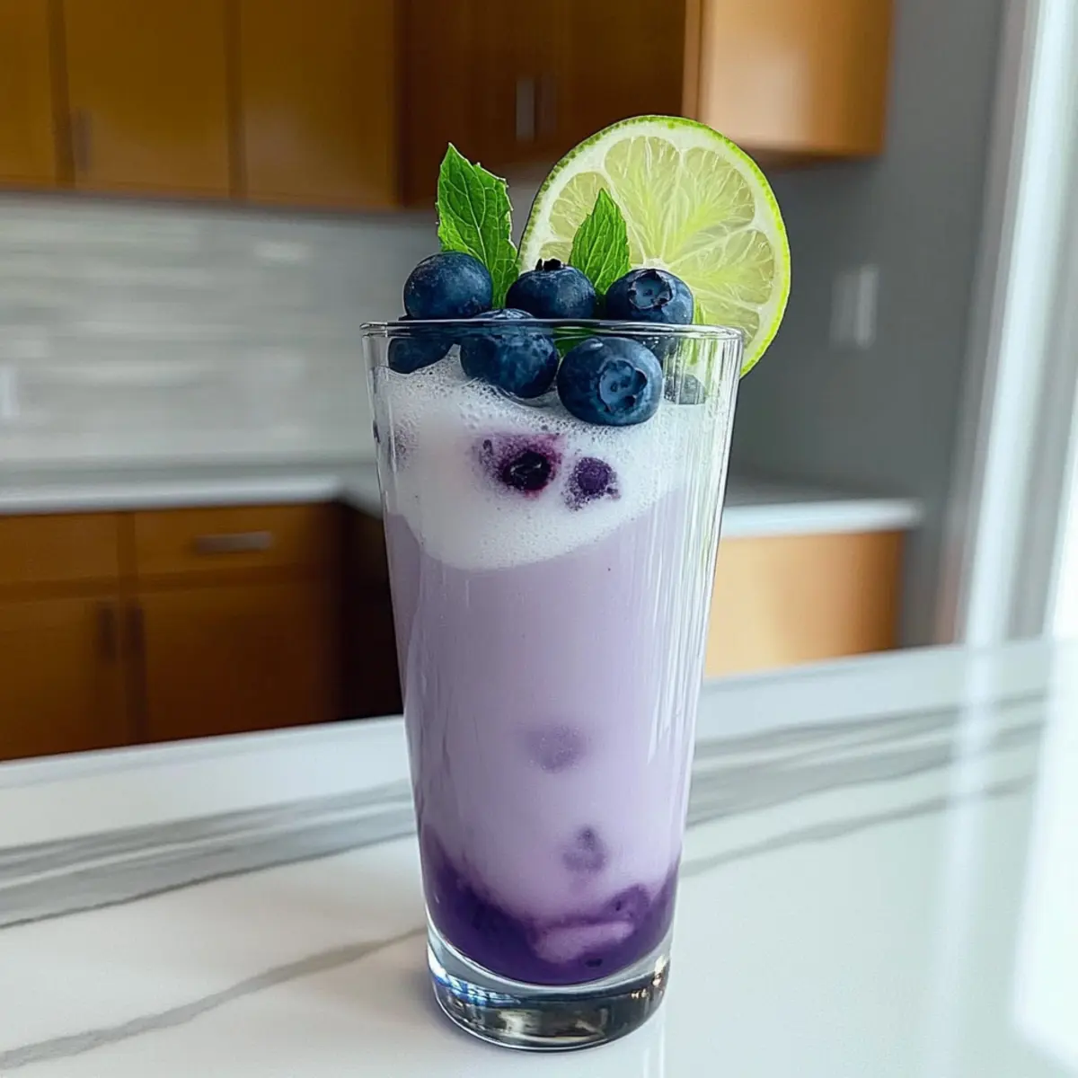 Delightfully Refreshing Blueberry Coconut Cooler Mocktail