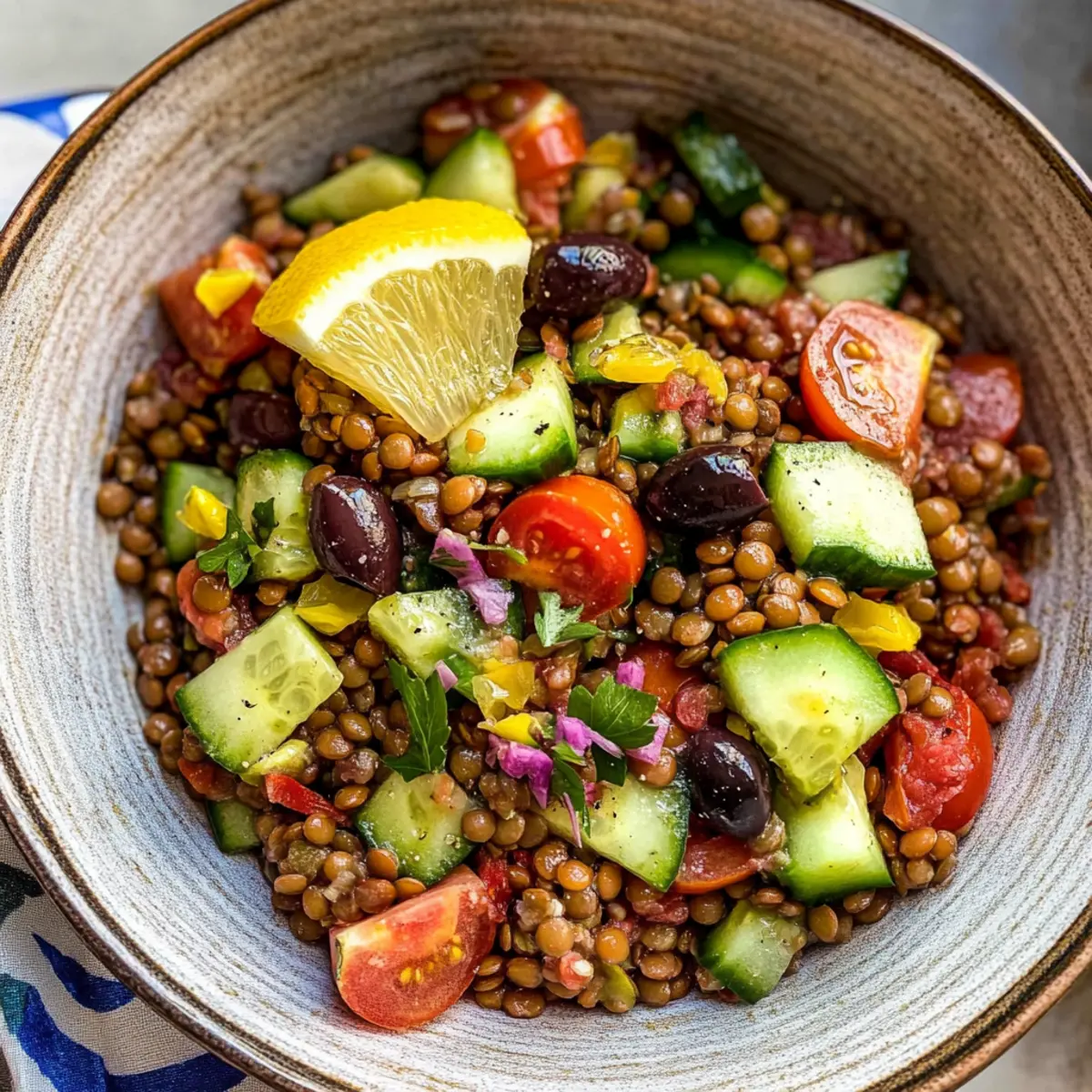 Mediterranean Lentil Salad: A Refreshing 15-Minute Delight