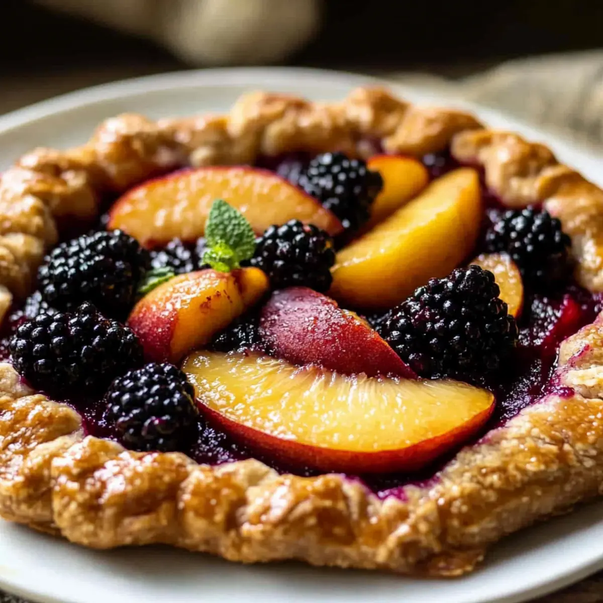 Peach and Blackberry Galette Recipe for Effortless Delight