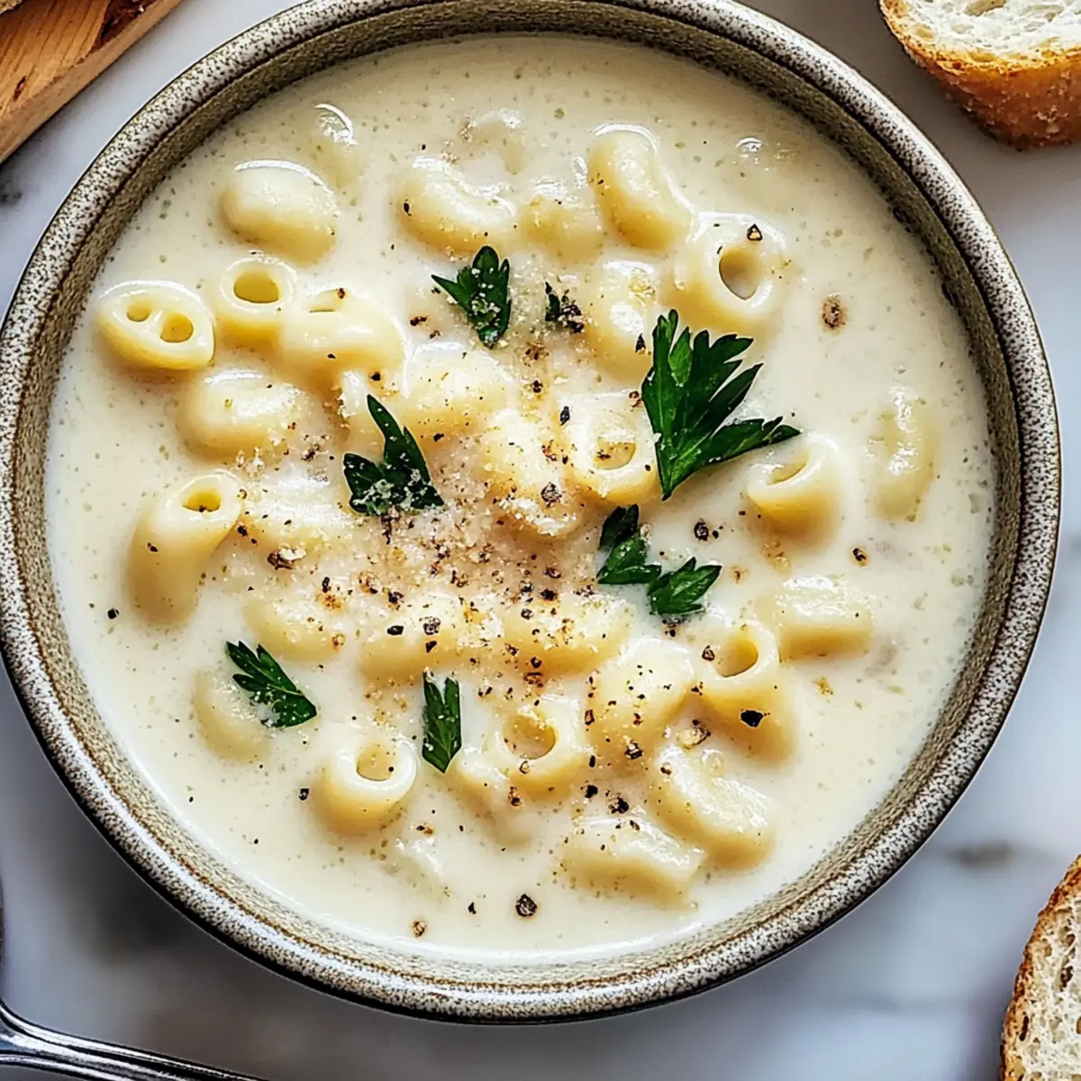 Creamy Garlic Parmesan Soup that Warms the Soul