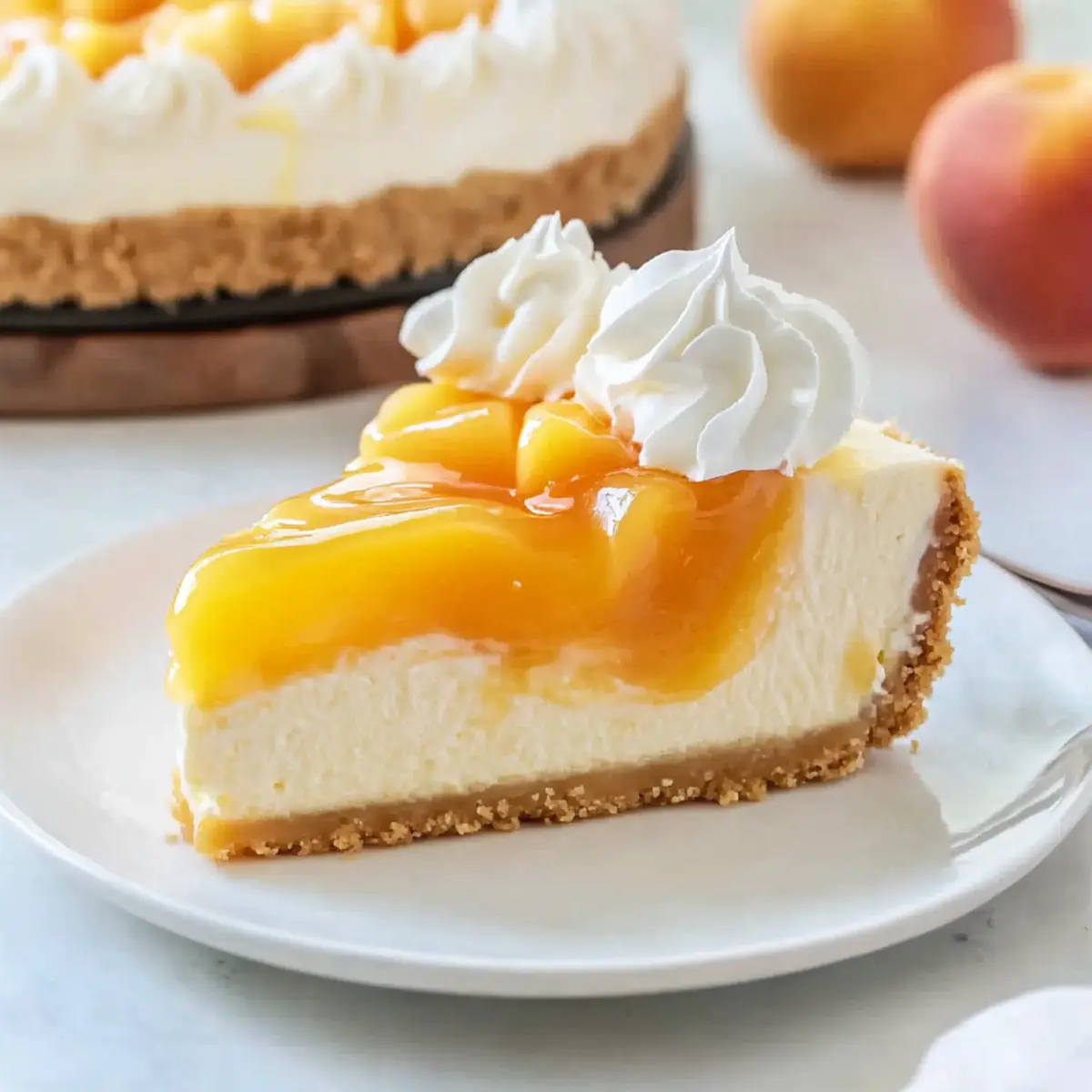Irresistible No Bake Peach Cheesecake for Effortless Indulgence