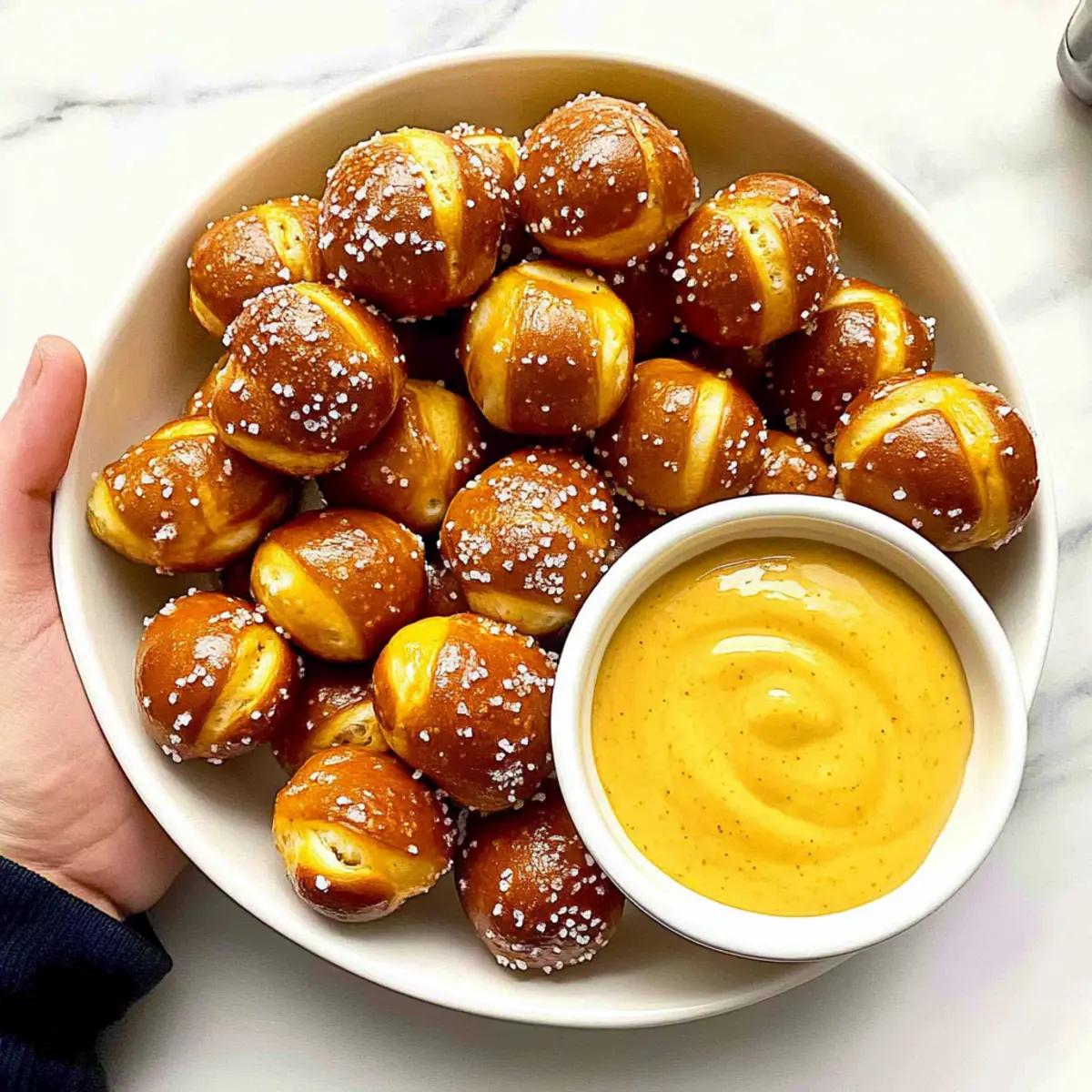 Irresistibly Soft Pretzel Bites with Honey Mustard Bliss