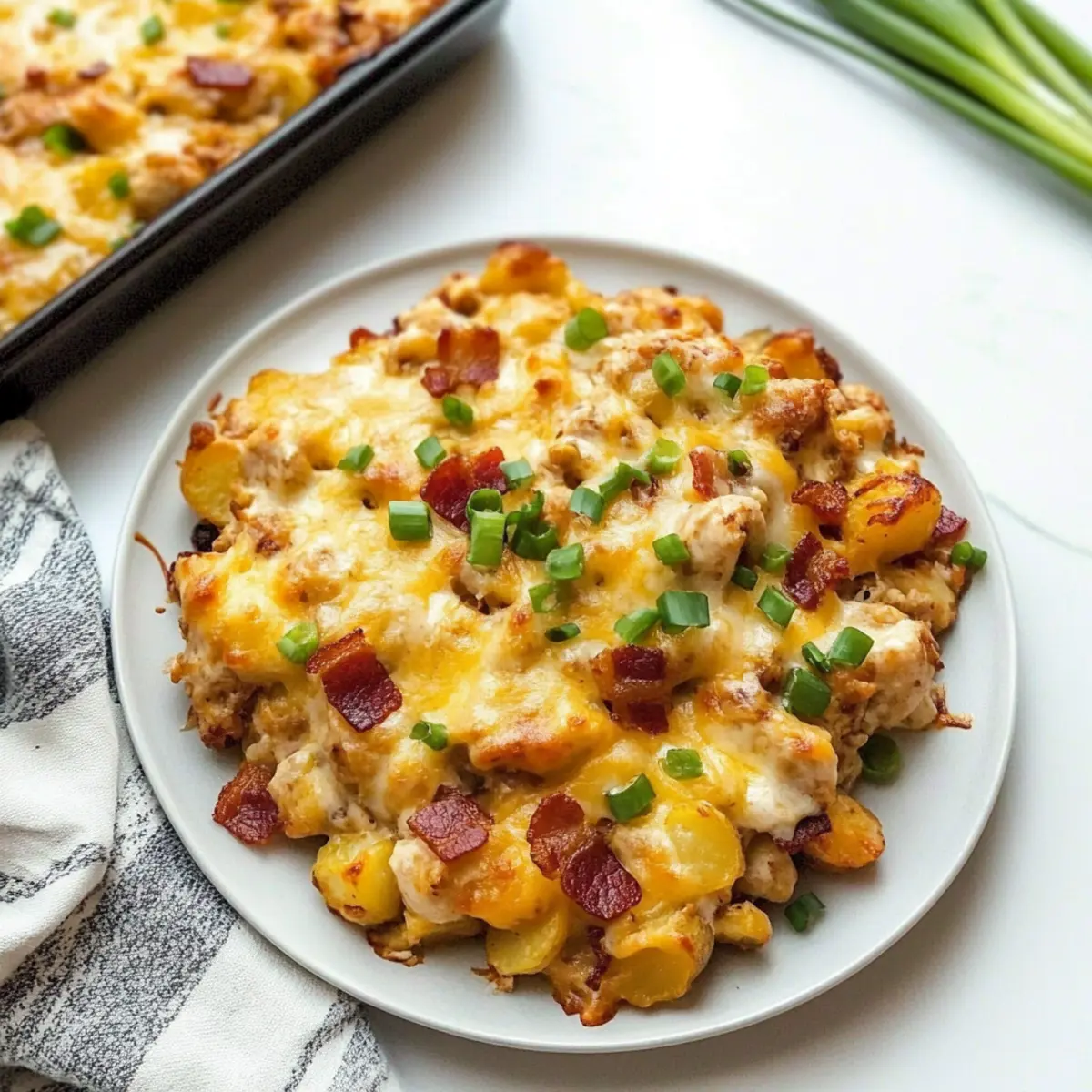 Irresistible Chicken Bacon Ranch Casserole with Potatoes