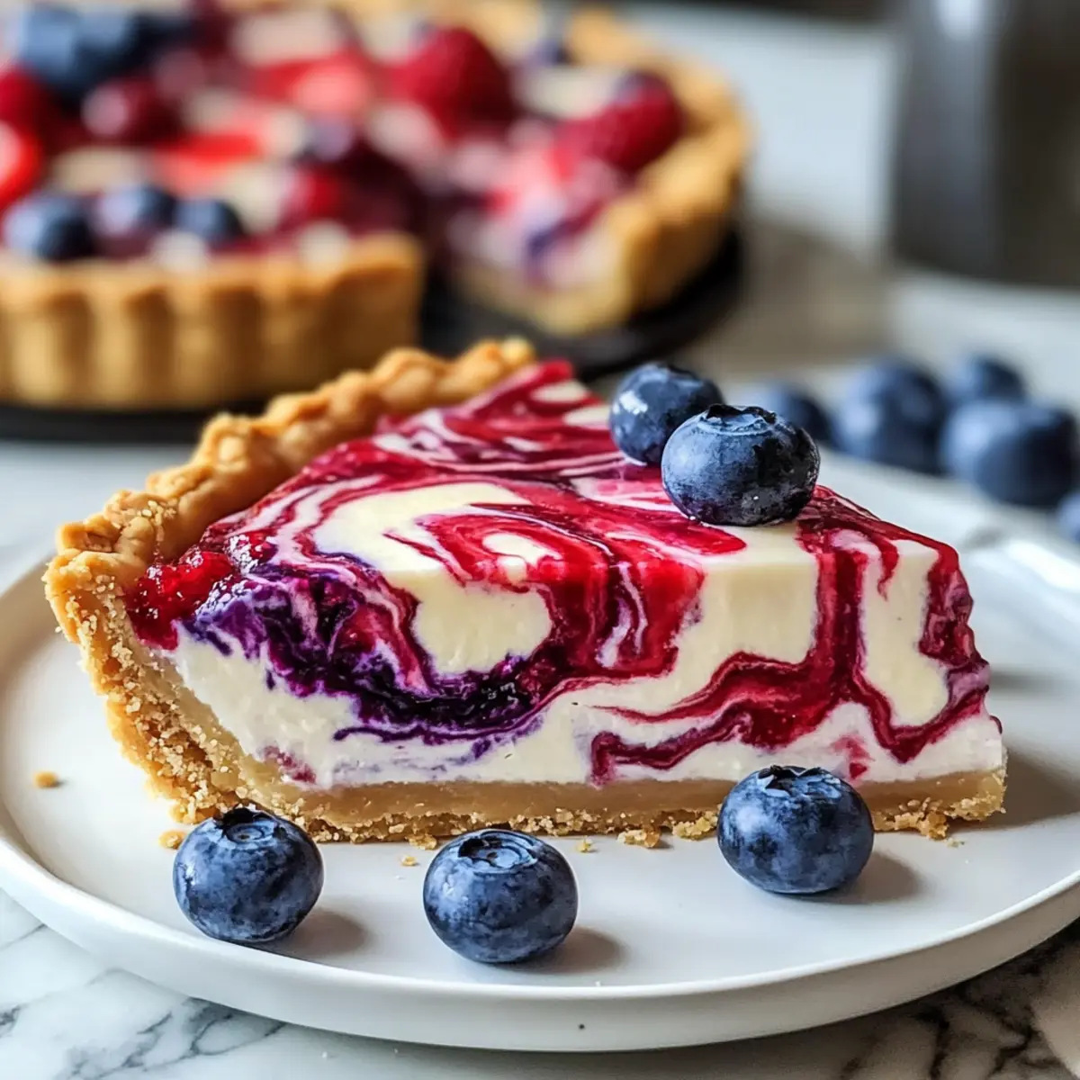 4th of July Swirl Pie: A Festive No-Bake Delight