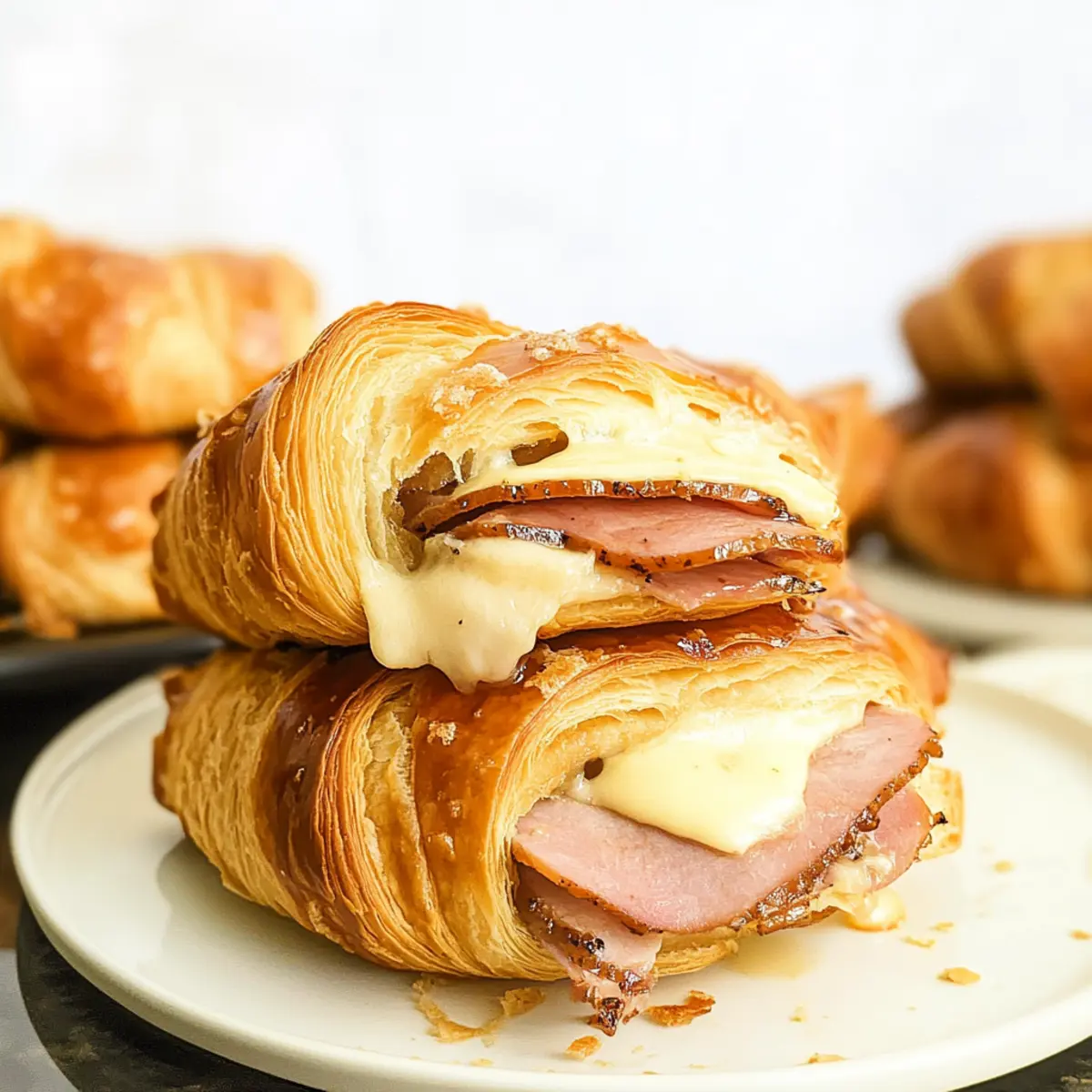 Spicy Buffalo Honey Mustard Ham and Cheese Croissant Bliss
