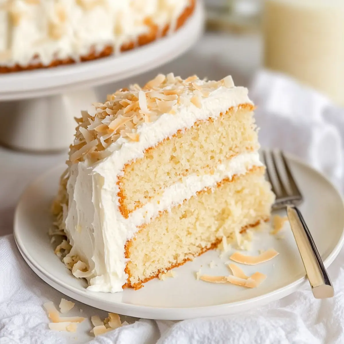 Irresistibly Fluffy Coconut Cake with Cream Cheese Frosting