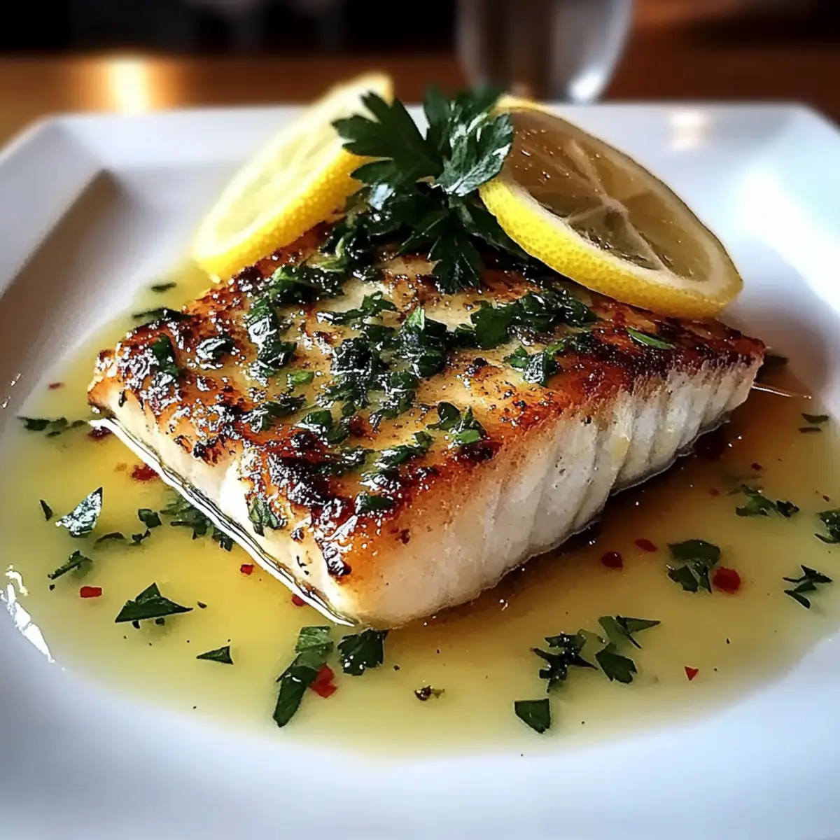 Seared Sea Bass with Lively Lemon Sauce for Effortless Elegance