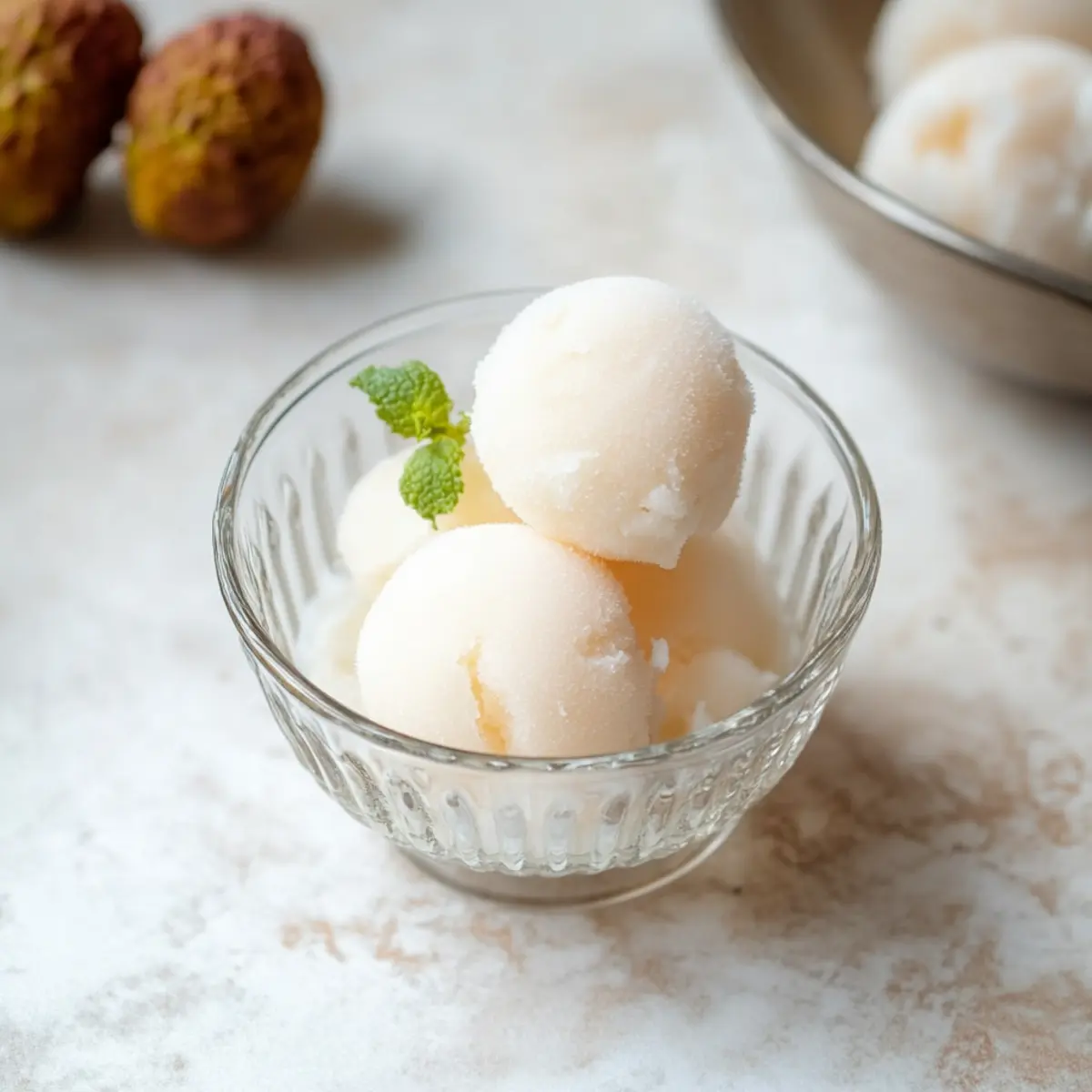 Refreshing Lychee Sorbet: A Bright Summer Delight to Savor
