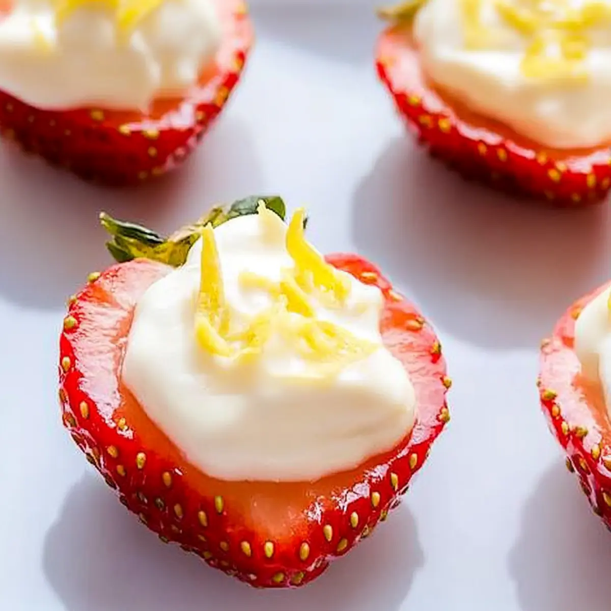 Lemon Cheesecake Stuffed Strawberries for Guilt-Free Indulgence