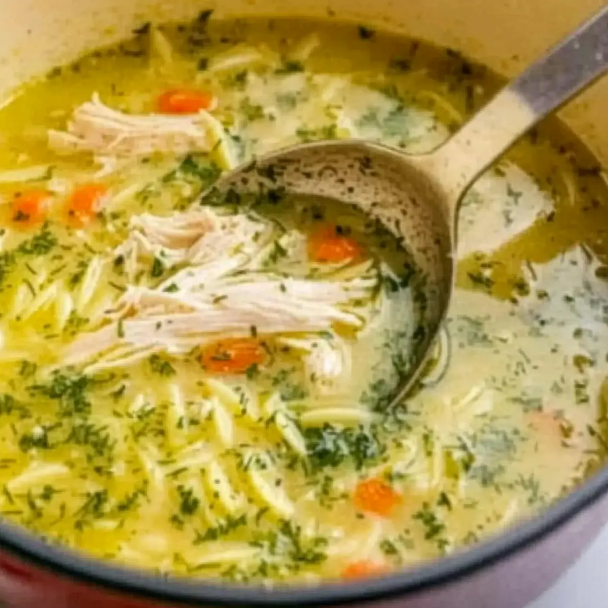Cozy Lemon Chicken Orzo Soup for the Soulful Chef
