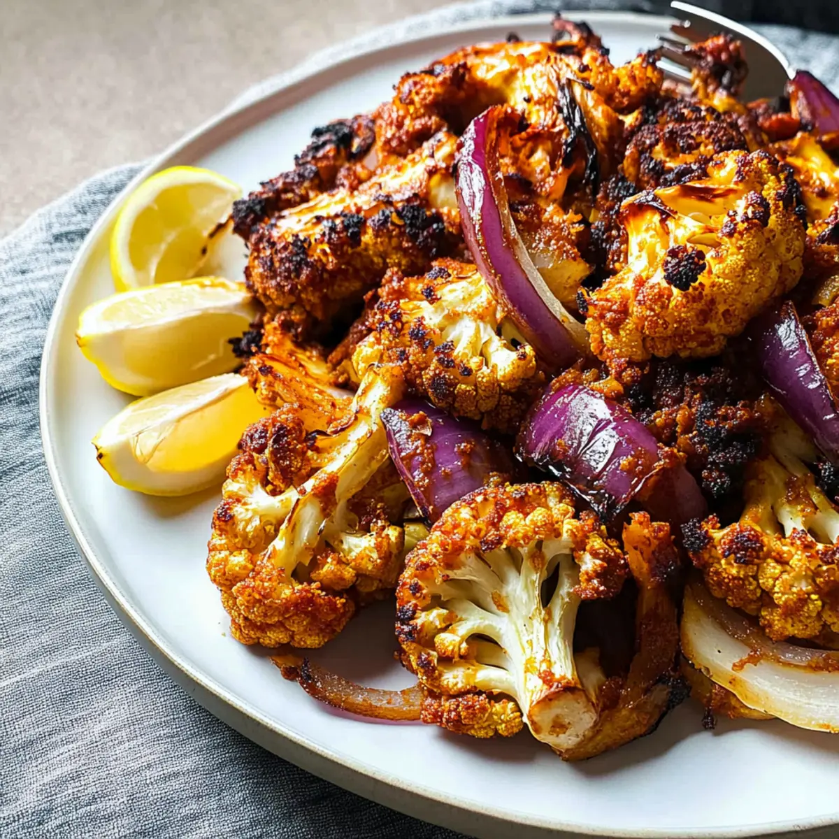 Spicy Harissa Roasted Cauliflower with Brown Butter Bliss