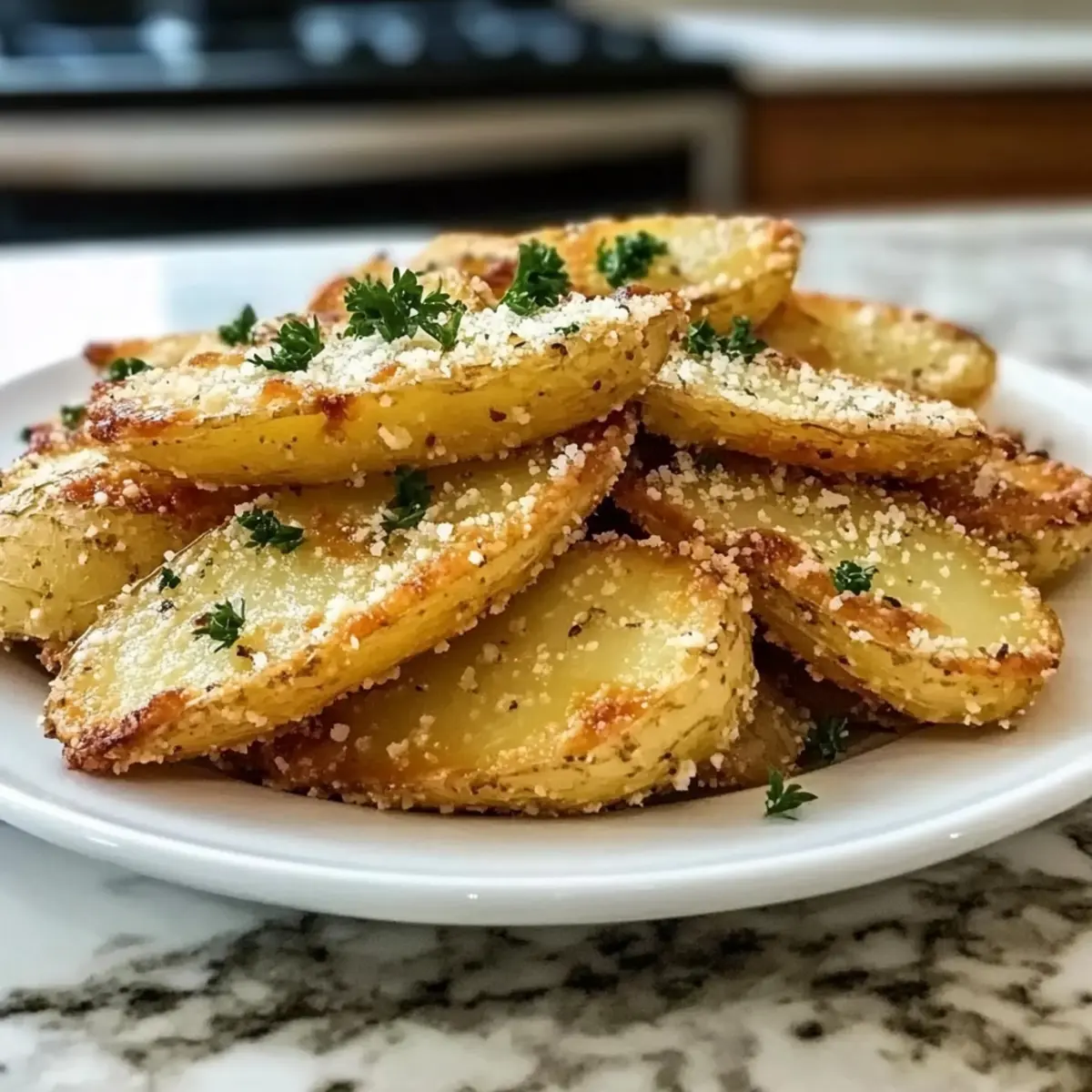 Crispy Baked Garlic Parmesan Potato Wedges You’ll Love