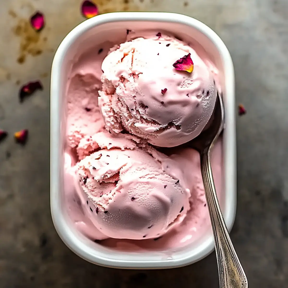 Creamy Homemade Rose Ice Cream - A Floral Indulgence to Savor