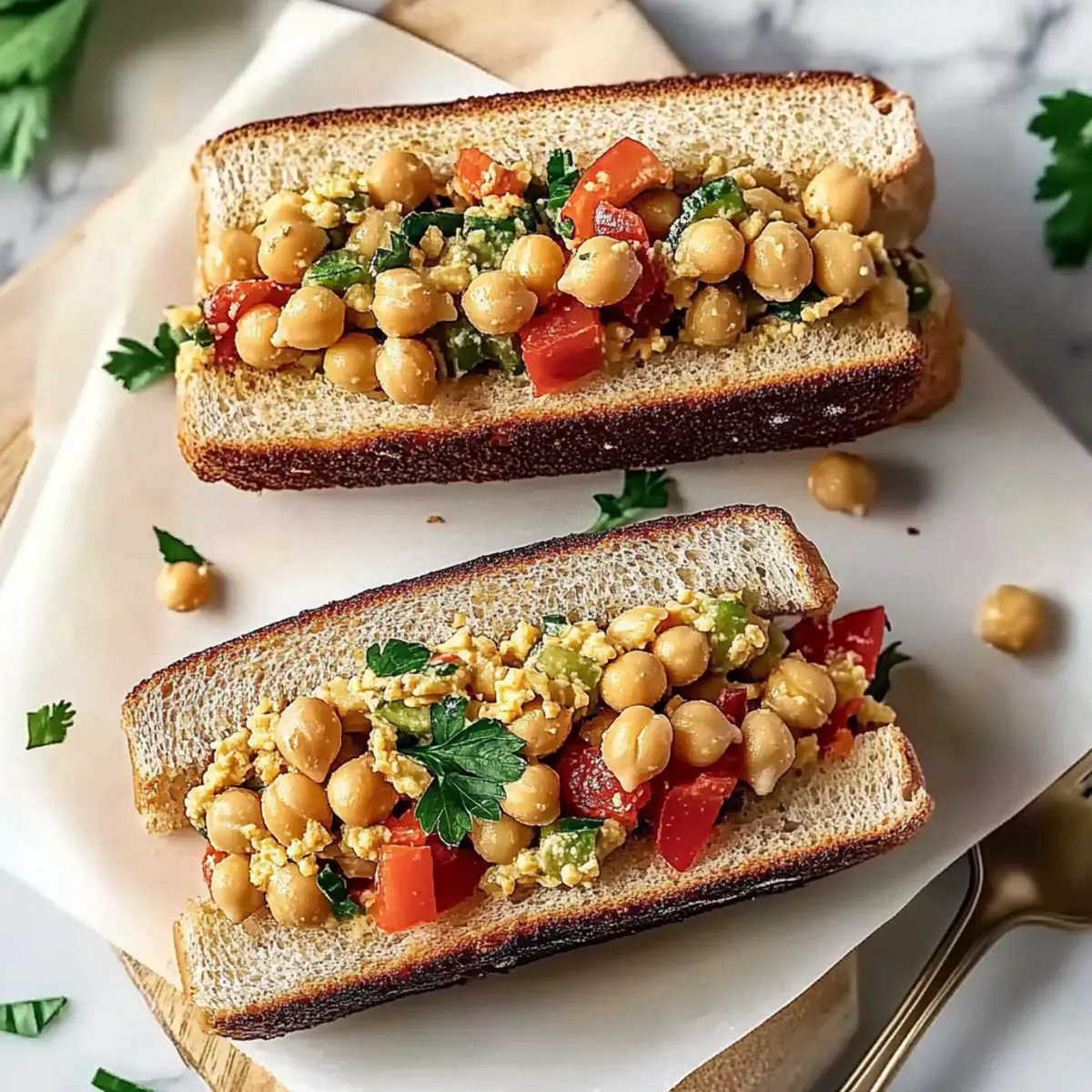 Mediterranean Chickpea Salad Sandwich: A Protein-Packed Delight