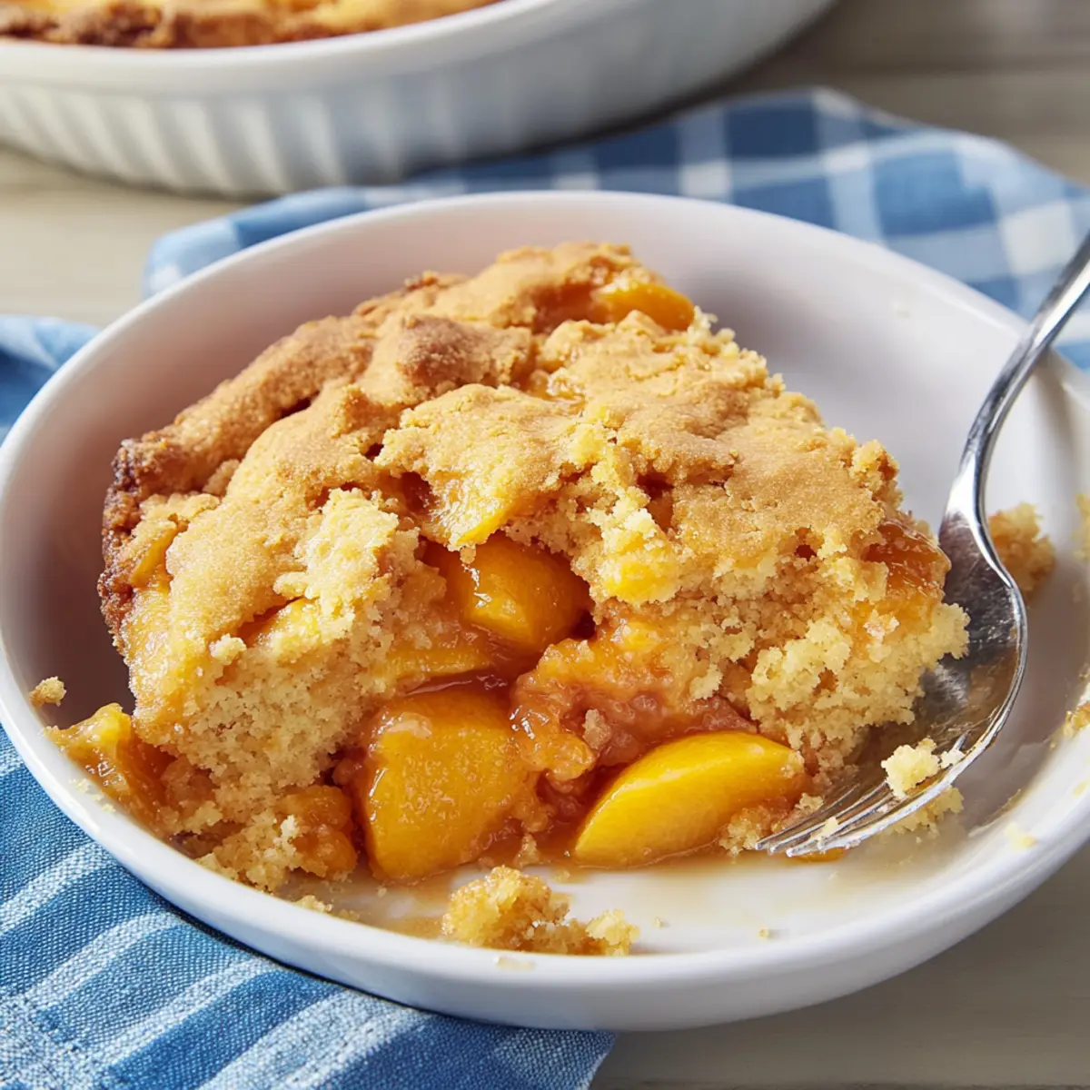 Peach Dump Cake: Easy 3-Ingredient Summer Delight
