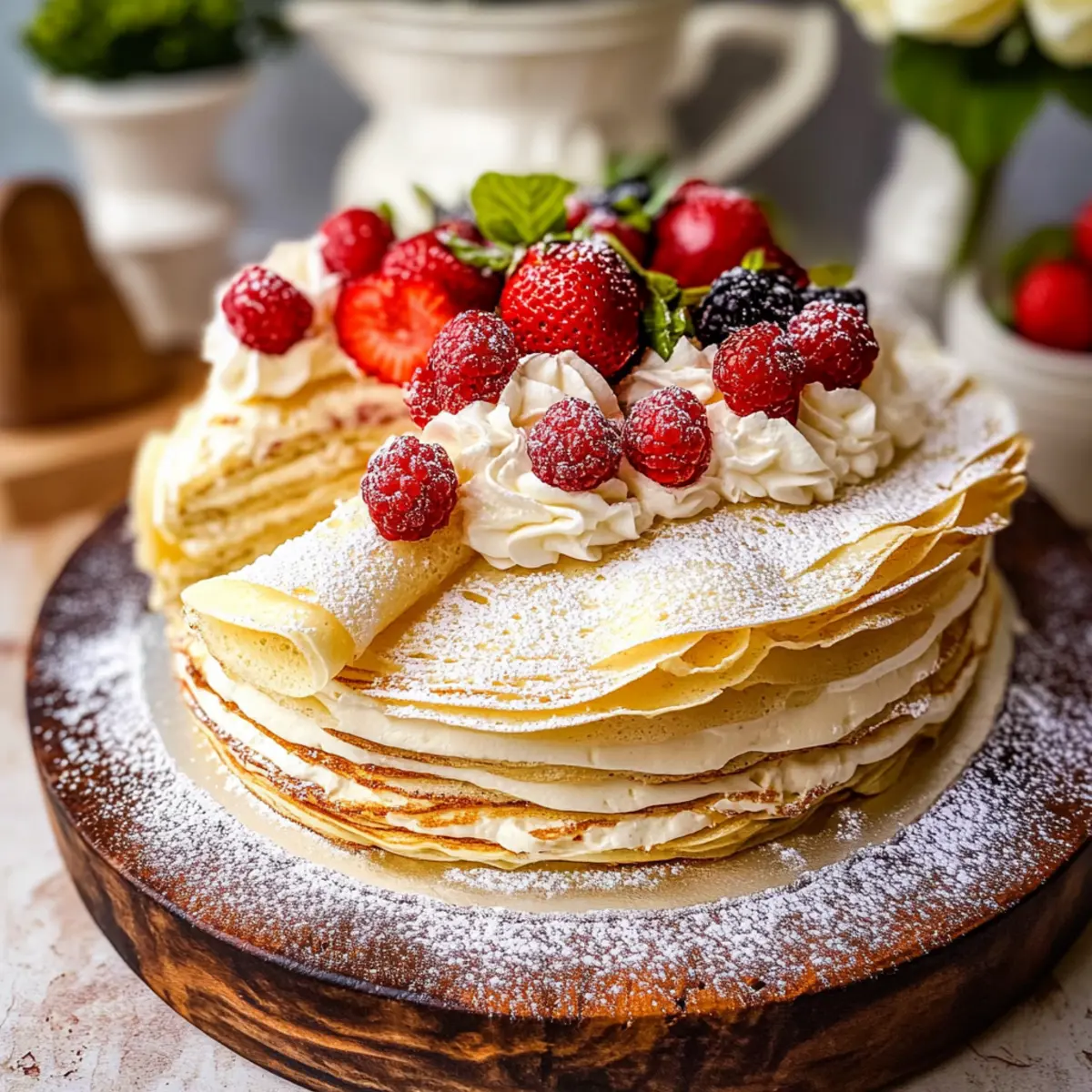 Indulge in a Fluffy Crepe Cake with Mascarpone Magic