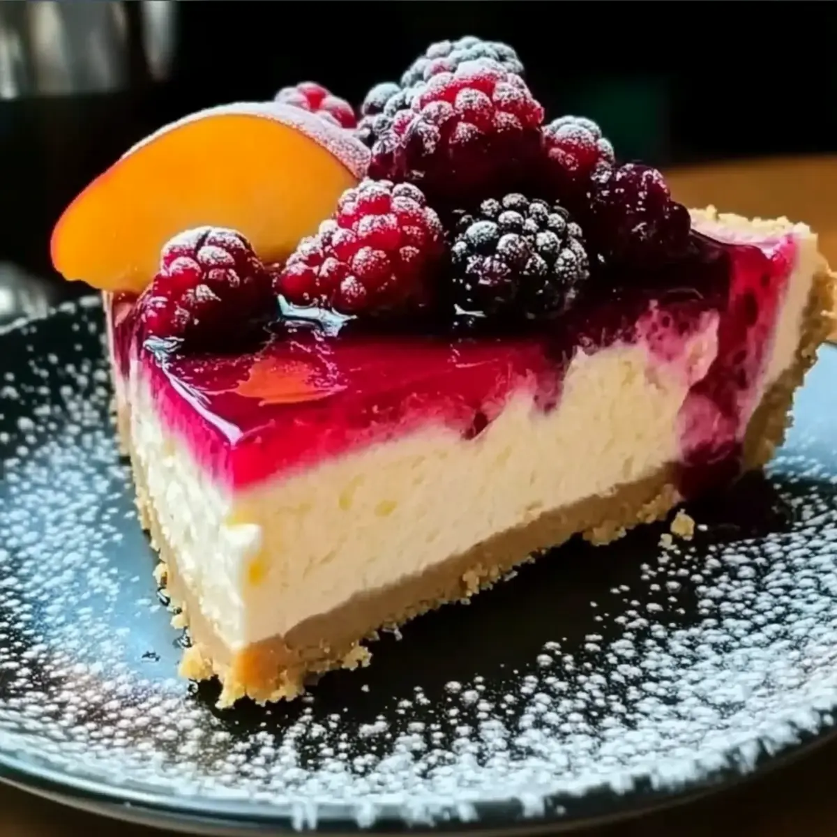 Summer Berry and Peach Cheesecake That’s Effortlessly Delicious
