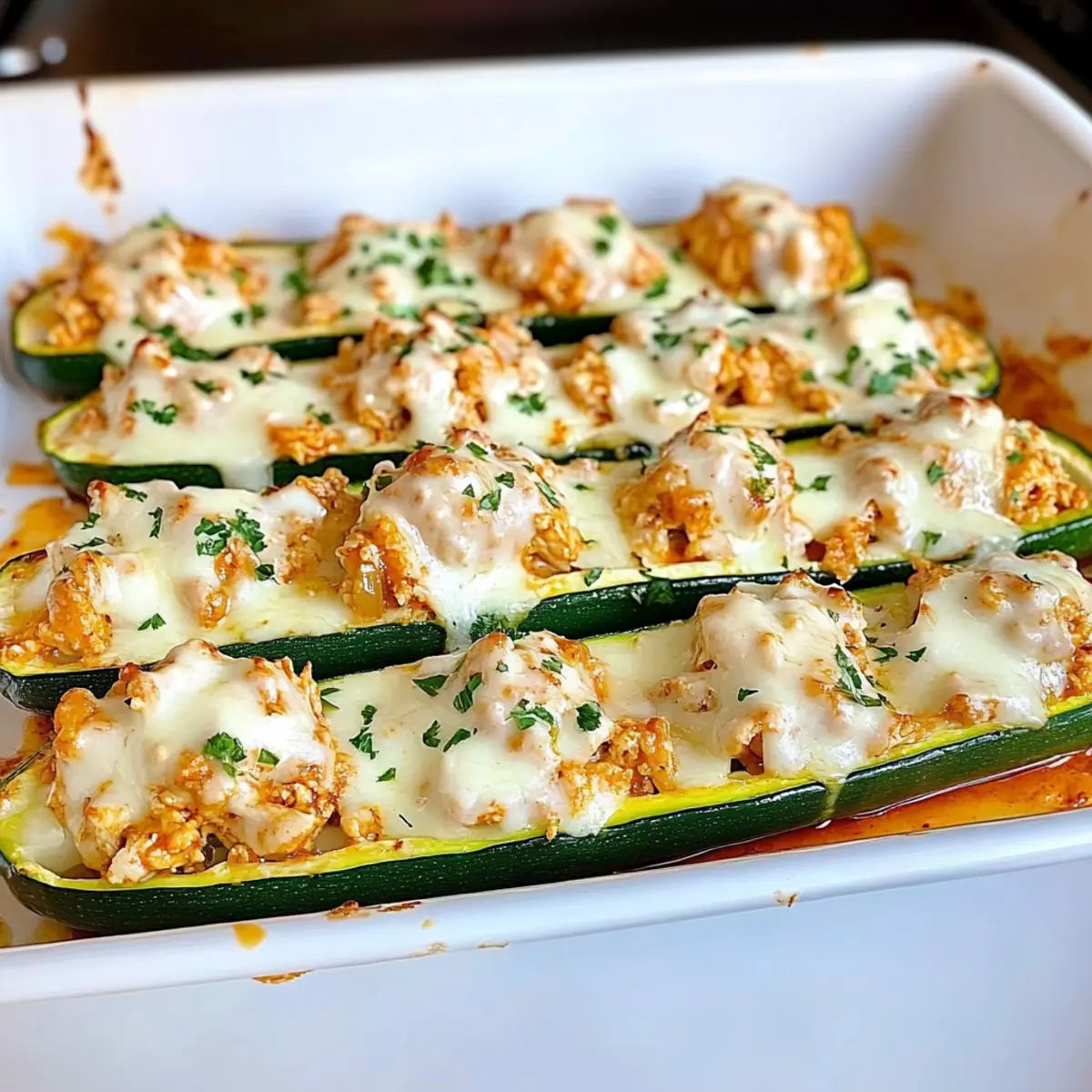 Savory Buffalo Chicken Zucchini Boats for a Guilt-Free Feast