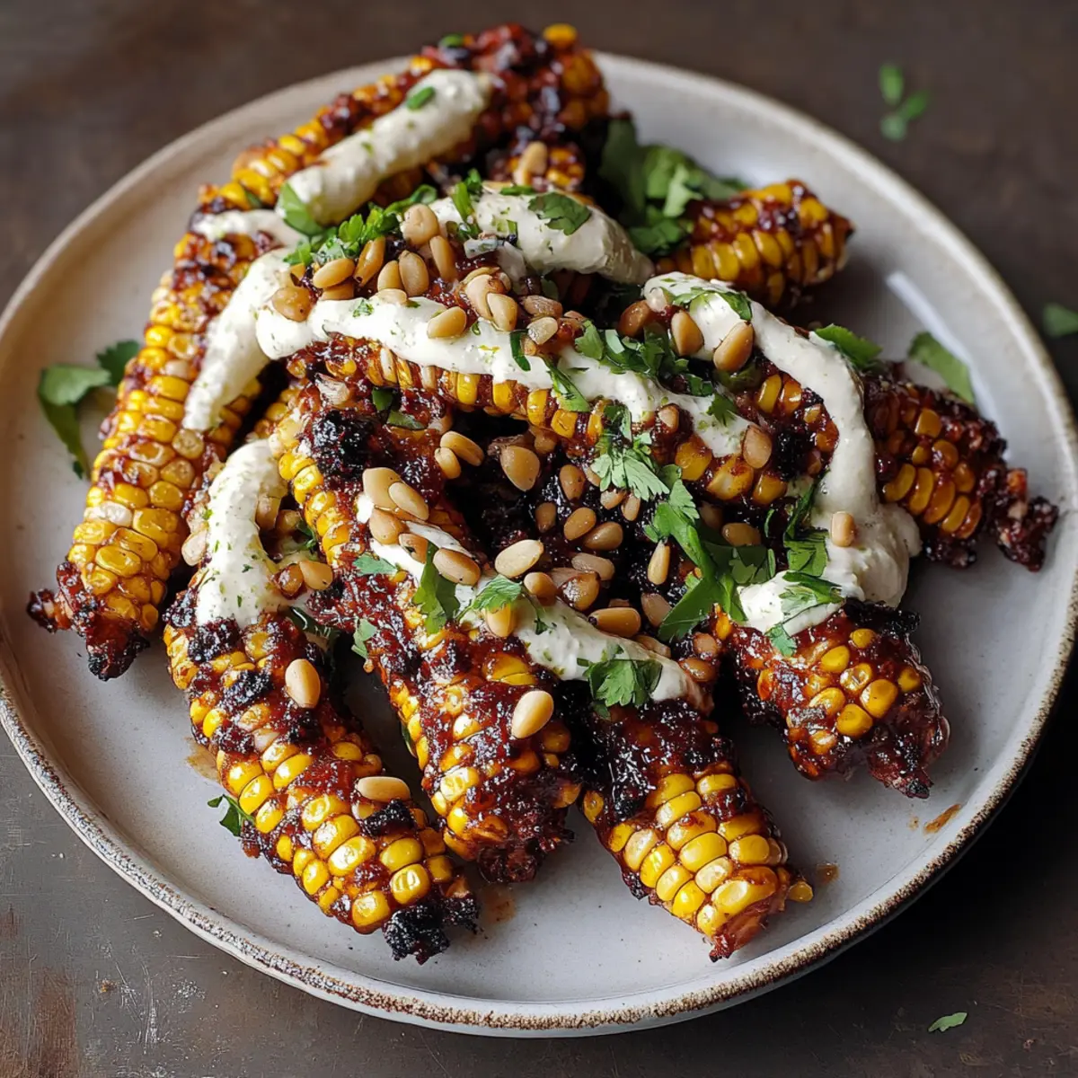 Vegan Corn Ribs with Aleppo Chili Butter & Zesty Cream Cheese