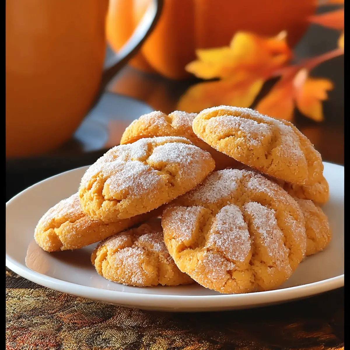Cozy Up with Soft and Spicy Pumpkin Crinkle Cookies
