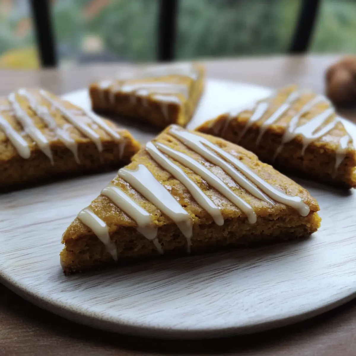 Fresh Milled Pumpkin Scones with Spiced Pumpkin Drizzle Bliss
