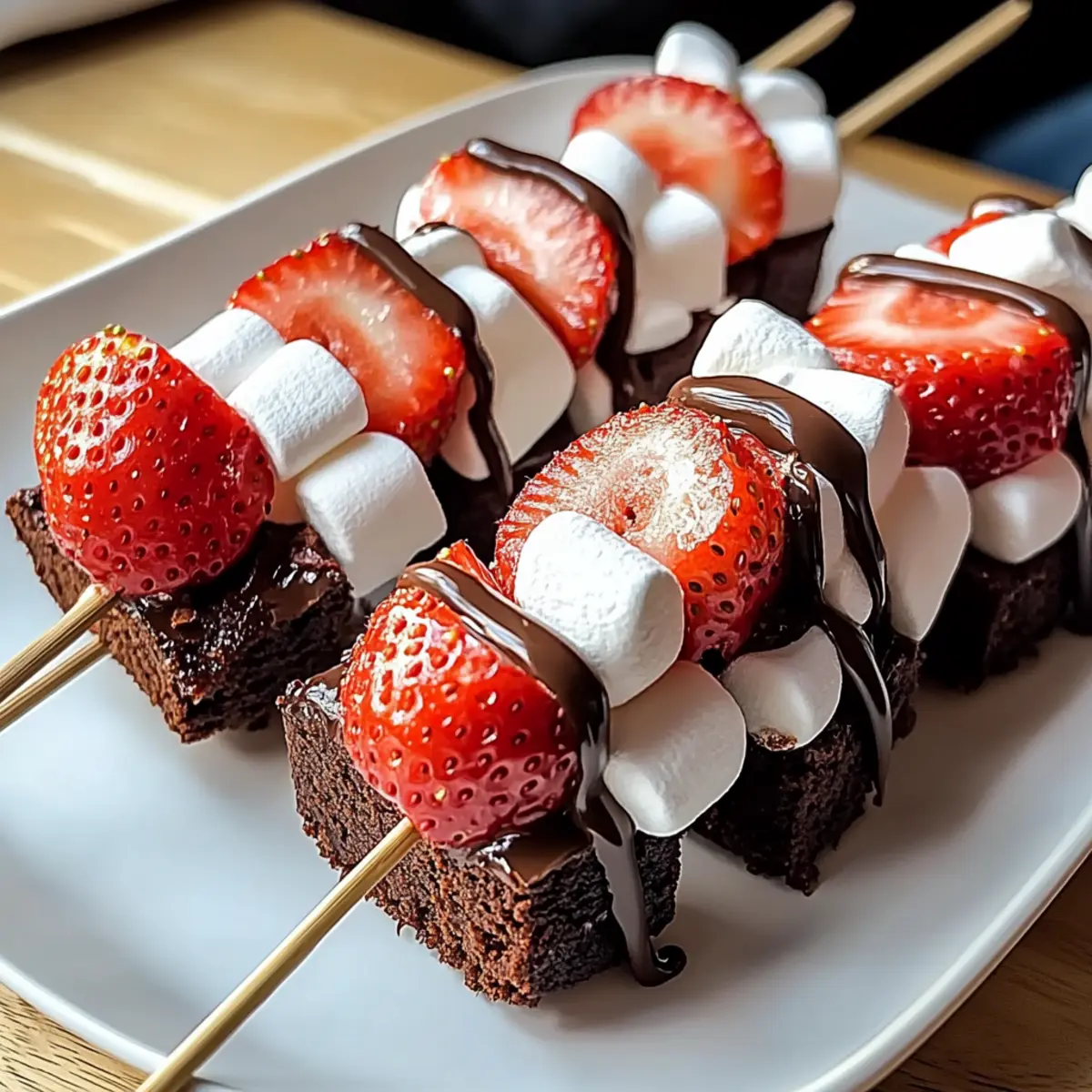 Sweet Strawberry Brownie Kabobs for a Fun Dessert Delight