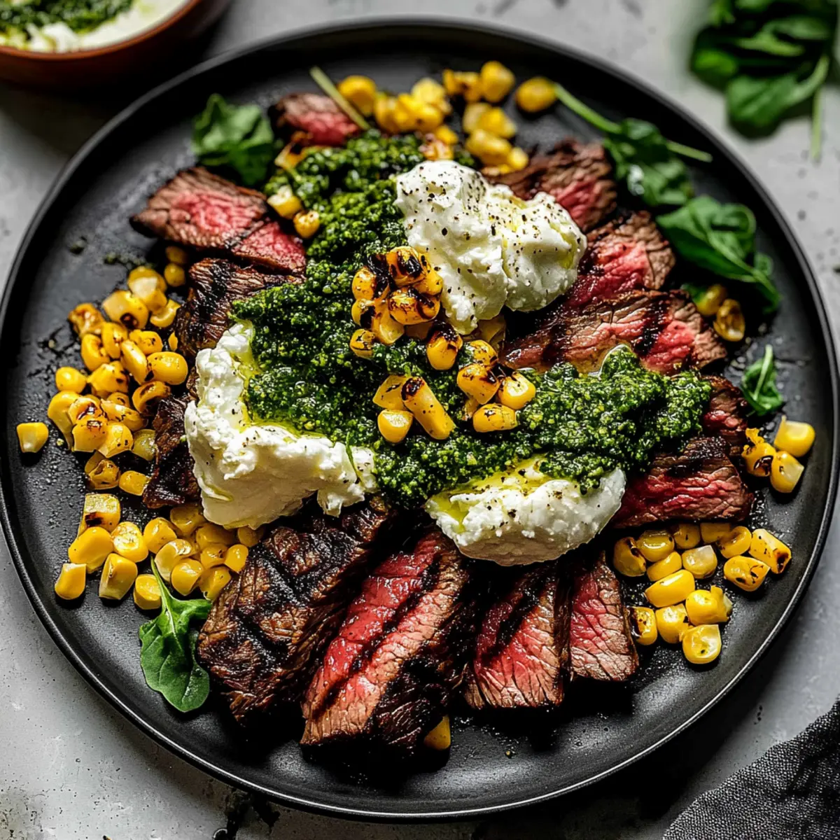 Mouthwatering Pesto Steak with Burrata for Summer Grilling
